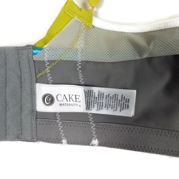 Cake Maternity Lemon Zest Gray Underwire Sports Nursing Bra Size 38H NWT